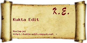 Kukta Edit névjegykártya